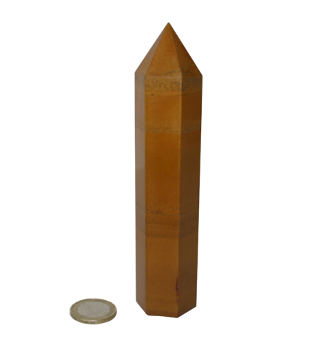 Yellow Ocean Jaspis Kristallspitze / Obelisk 212g